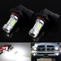 2pcs canbus 오류 없음 9006 hb4 6000k led 전구 안개등 drl 흰색 2003-2008 닷지 램 1500 2500 3500, 하얀, 9145(h10) 9006(hb4)