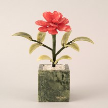 천연옥꽃 카네이션 한송이 사각 / 스승의날선물 은사님 선물 선생님 선물 교수님선물 어버이날선물 부모님선물, 그린