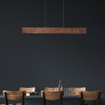 LP-101 리니어 우드 펜던트조명(2colors), 5700K, 월넛(브라켓 화이트)