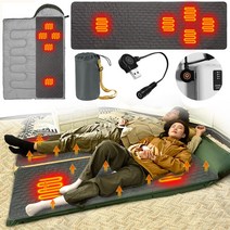 발열 침낭/USB 5구 온열침낭/동계 캠핑용품 초경량침낭/전기매트, 보조배터리 20000mAh