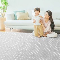 논슬립매트 폭신한 쿠션매트 충격완화 미끄럼방지 헤링본 놀이방매트 층간소음 거실놀이 pvc 아기 유아 베란다 복도 농막 장판 컨테이너바닥 생활방수 항균매트 100% 국내생산, 헤링본그레이_마블 1M