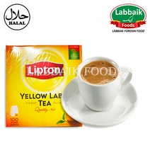 LIPTON Yellow label Tea Bag (Chai Ki Patti) 100pcs 200g 립톤 엘로우 라벨 티백 (홍차), 1개
