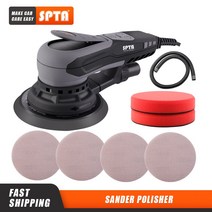 자동차폴리셔 폴리싱 광택기 패드 유막제거 SPTA 에어 샌더 자동차 페인트 관리 도구 가변 속도 연마 랜덤 궤도 기계 목재 작업 그라인더 6 인치 150mm 350W, 1.25mm Random Orbital - 220 볼트