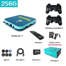 레트로 비디오 게임 추억 오락실 awky bo game console for 1 dc naomi 50000+ wifi tv 아이 4k 플레이어, 256g bg 블랙, 우리 플러그