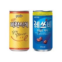 제트스카이 팔도 밥알없는 비락식혜 15캔 + 롯데 레쓰비업소용 15캔, 30캔, 175ml