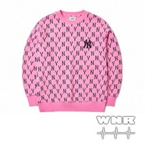 MLB) 모노그램 올오버 백 빅로고 오버핏 맨투맨 3AMTM0614-50PKD