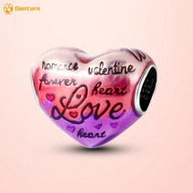 Danturn-925 스털링 실버 비즈 자매 사랑 사서함 무지개 태양 핑크 체리 참 오리지널 판도라 팔찌에 적합, 한개옵션1, 04 KTC620