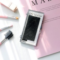 윙윙 미앤비즈 벨벳 속눈썹 [20줄] 속눈썹연장 속눈썹재료, 1개, C/0.07/12mm