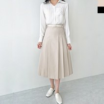 피턴진 KSS 9957 여자핀턱주름플리츠스커트_벨트포함
