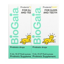 바이오가이아 BioGaia Gums and Teeth 프로덴티스 베이비 이와 잇몸 프로바이오틱스 드롭스 5ml, 2팩