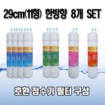 현대 위가드 HD-150H 고급 정수기필터 11인치 한방향 8개 1년치세트N 실속형 (B타입), B타입 (11인치 한방향 29CM)
