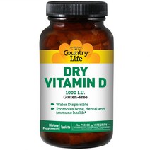 컨트리라이프 드라이 비타민 D 1000IU 100정 Country Life Dry Vitamin D 1000 IU 100Tablets