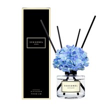 시즈넬 플라워 디퓨저 120ml 미니수국 스카이블루, 1세트, 블랙로즈
