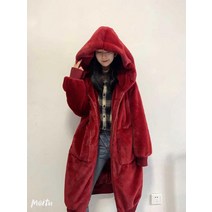 보송보송 6가지 색상 양털 롱 후리스 후드 집업 퍼 자켓 교복 오피스룩