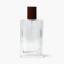 새로핸즈 클램프 타입 유리 향수공병 모던 사각 우드캡 100ml, 단품