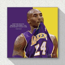 [RΘA] (타이탄갤러리)코비브라이언트 인테리어액자(25x25cm) 유명인 유니크한 스타 아크릴 명언 소품 벽장식 걸이 ▷_β5243Ea, 《β본상품》