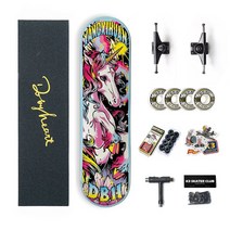 스케이드보드 스케이드 롱보드 숏보드 댄싱 K3 스케이트보드 숍 dbh 프로 더블 워프, 남색 우주 유니콘