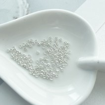 헤세드 고급) 2mm 3mm 비즈 누름볼 고정볼 (약100개), 화이트실버(약100개)