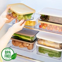 국산 투명 사각 밀폐용기 BPA Free 반찬통 2P 세트 냉장고정리 용기, (기본형) 대 1000m(밀크) x2개
