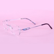 여성 여자 가벼운 사각 동그란 초경량 티타늄 무테 안경테