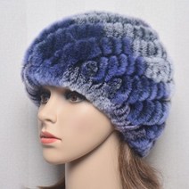 밍크모자 방한모 털모자 야외 겨울 좋은 탄성 진짜 모피 모자 여성 니트 천연 렉스 토끼