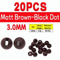 빙어낚시 견지낚시 얼음낚시 WIFREO 20pcs 플라이 낚시를위한 점 눈을 가진 금속 구멍을 뚫은 텅스텐 구슬, 27 20pcs 3.0mm MBBD