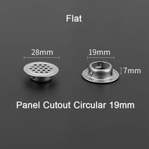 환기구 커버 12510pcs 스테인레스 스틸 원형 공기 환기 그릴 옷장 캐비닛 메쉬 구멍 환기 플러그 19mm 25mm 35mm 53mm, 플랫 19mm, 1개