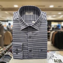 레노마셔츠 시원한 블루 서커 (지지미) 노 아이롱 구김없는 체크 일반핏 남방RKSSGP-929-B