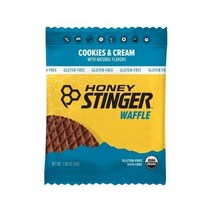 Honey Stinger 허니 스팅어 글루텐 프리 쿠키 크림 와플 | 운동 지구력 및 성능을 위한 에너지 스트로프와펠 가정 체육관 사전 사후 운동을 스포츠 영양 12개 12.72온, Cookies & Cream_1.06 Ounce (Pa