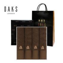 닥스타올 헤링본테디세면 4매 선물포장, 색상:화이트4
