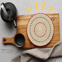 왕골냄비받침 냄비받침대코너 2세트