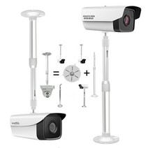CCTV 폴대 감시카메라 텔레스코픽 브래킷 카메라 봉, 1-2m
