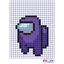 아트툴 산타 디폼블럭 우주마피아 8mm/10mm 캐릭터 자체제작 1대1도안, 9mm, No.10_보라