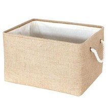 [에이치플러스몰] 황마 천 바구니 의류보관 원단 리빙박스 소품정리, 상세 설명 참조