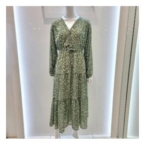 [엔터식스]에이비에프지 레오파드 쉬폰 브이넥 원피스AJW1HO55C