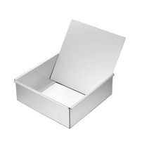 Unionvicky 알루미늄 스퀘어 라이브 바텀 몰드 케익틀, 1개