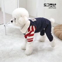 코코스튜디오 강아지옷 스트라이프 테디 올인원, 코코 스트라이프 테디 올인원/블루