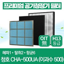 청호나이스 공기청정기 필터 CHA-500UA 호환필터 1년관리세트 이과수 500, 1년관리세트(헤파필터1개+탈취필터2개+항균필터6개)