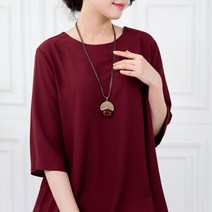모슬린 엄마옷 신호 목걸이 YAC107044 마담의류/미시옷/빅사이즈/중년여성의류/50대/60대
