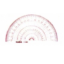 C047 76557 코링 템플렛 K-1800 반원분도기 18cm 1개, 상세페이지 참조, 상세페이지 참조