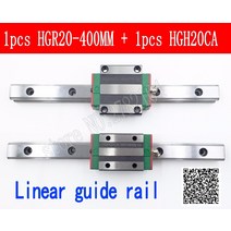 선형 가이드 레일 HGR20 400mm 길이 1pc 블록 캐리지 HGH20CA HGH20 HGW20CC CNC 부품, [01] 400MM, [02] HGW20CC