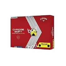 캘러웨이 HOT 골프공 축구공모양 크롬 소프트, 옐로우/블랙 트루비스