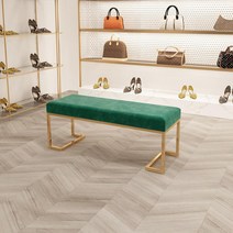 골드 벨벳의자 인테리어 옷가게 의류매장 긴 의자, 100x35x42잉크그린, 1개