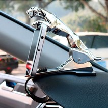 차량용 자동차 차 360도 재규어 클립형 자바라 계기판 대쉬보드 핸드폰 스마트폰 휴대폰 거치대 홀더, 골드