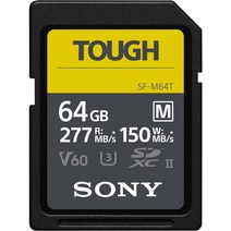 소니 터프 M V60 SD카드 64G 싱글 카메라 메모리, Sony SFM64T패키지 A