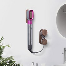 무타공 에어랩 드라이기 원목 거치대, A