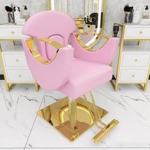 모던한 미니멀리스트 바버 의자 바버샵 가정용 미용 의자 패션 헤어 살롱 뷰티 스툴 호텔 등받이 안락 의자 H, gray-gold B