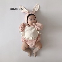 (봄23)빠빠 프릴조끼 [핑크 아이보리]촬영룩 유아슈트세트