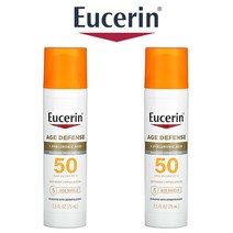 유세린 에이지 디펜스 가벼운 선크림 선스크린 SPF50 무향 75ml 2팩 Sunscreen 선로션 톤업 자외선차단크림