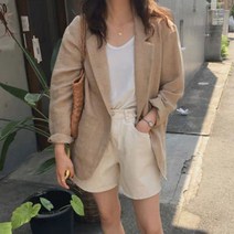 린넨자켓 롤업 캐주얼마이 마 가을 블레이져 LK-J001